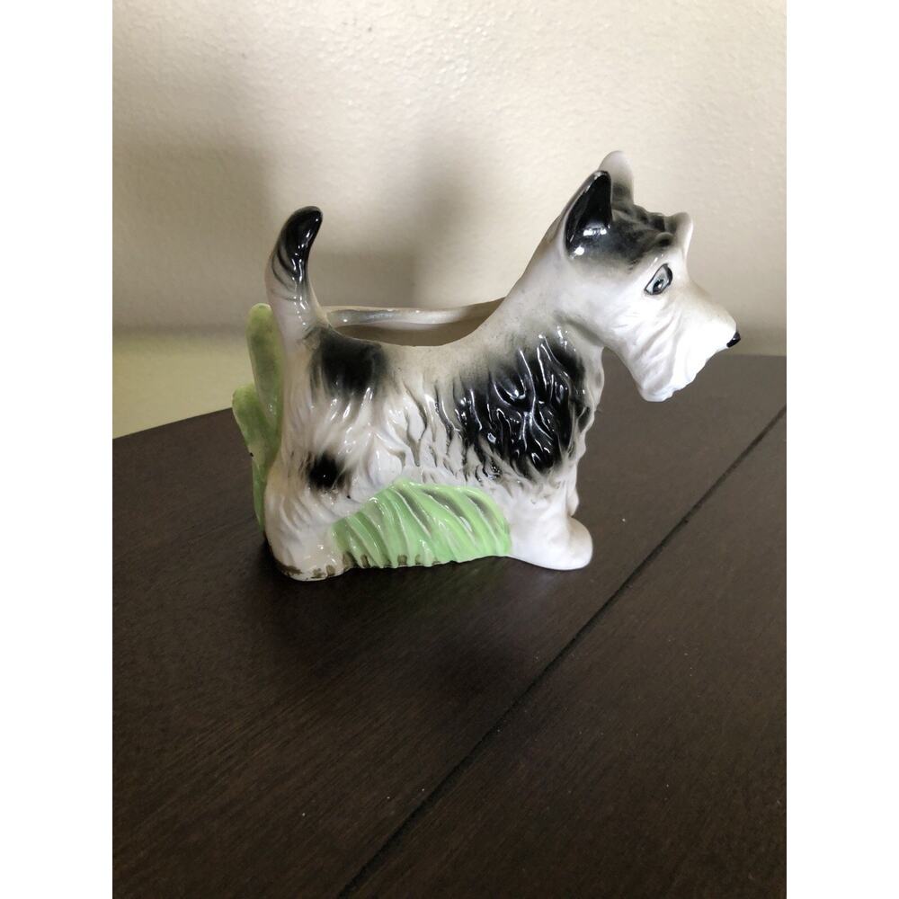 Vintage Ceramic Scotty Dog Planter